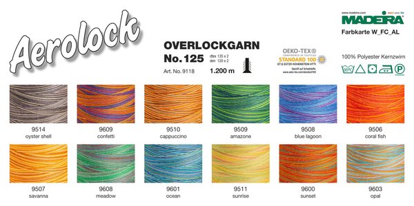 Aerlock 125/1200 multicolor amazone
