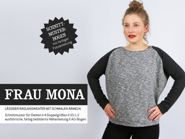 FRAU MONA - Raglansweater mit schmalen Ärmeln