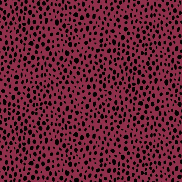 FRENCH TERRY RAIN OF DOTS - BERRY