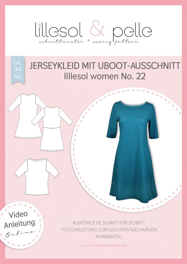 lillesol women No.22 Jerseykleid mit Uboot-Ausschnitt